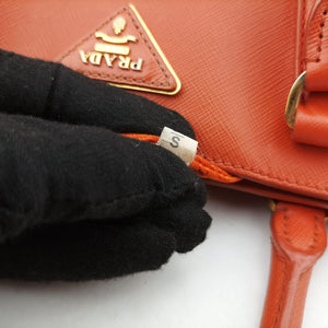 Pre-owned Prada Galleria Orange SAFFIANO Leather BN1844 handbag | stylenewstar