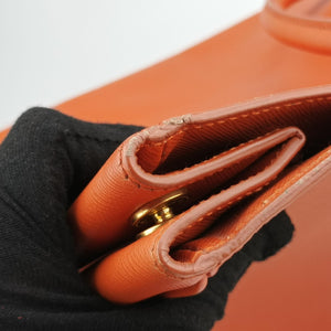 Pre-owned Prada Galleria Orange SAFFIANO Leather BN1844 handbag | stylenewstar