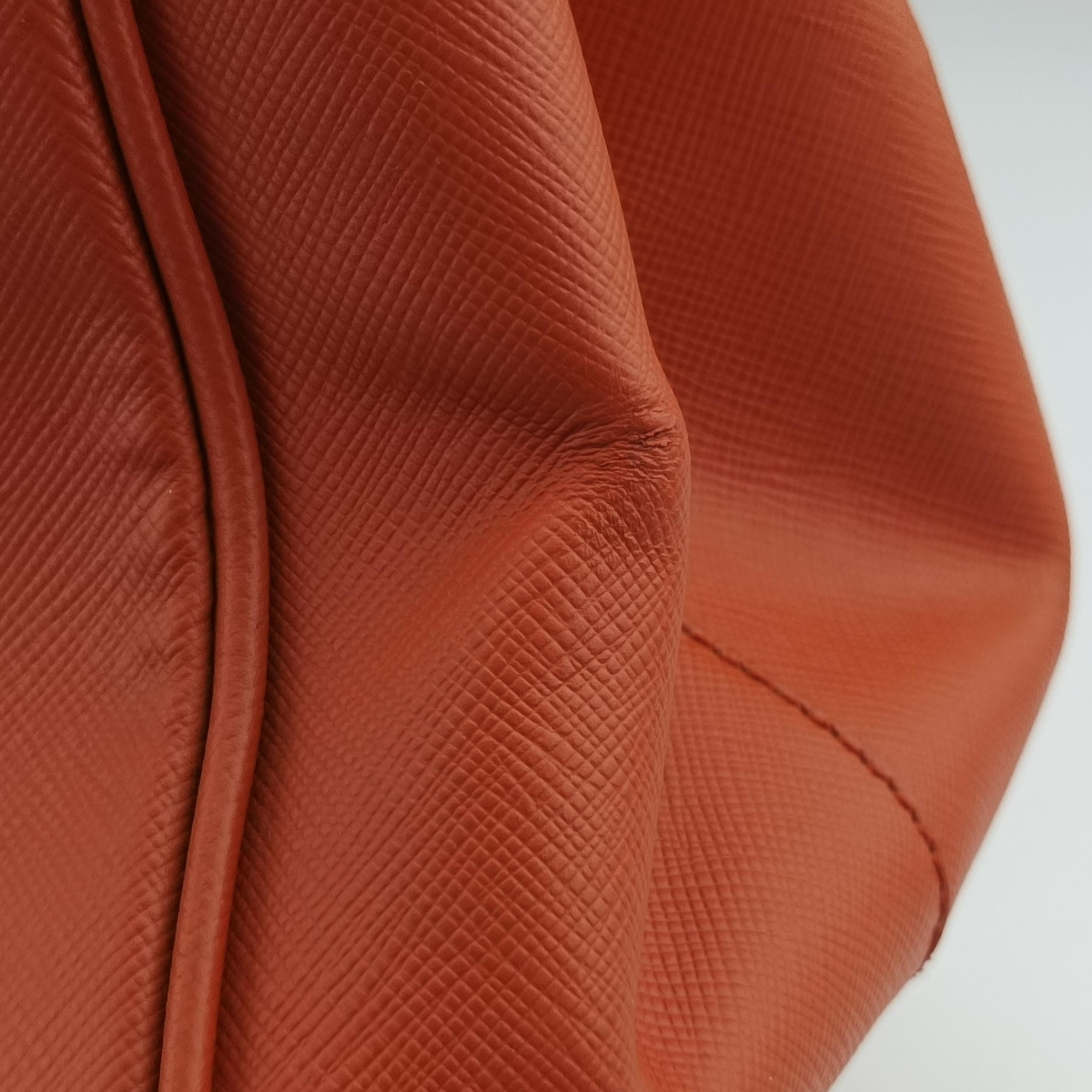 Pre-owned Prada Galleria Orange SAFFIANO Leather BN1844 handbag | stylenewstar