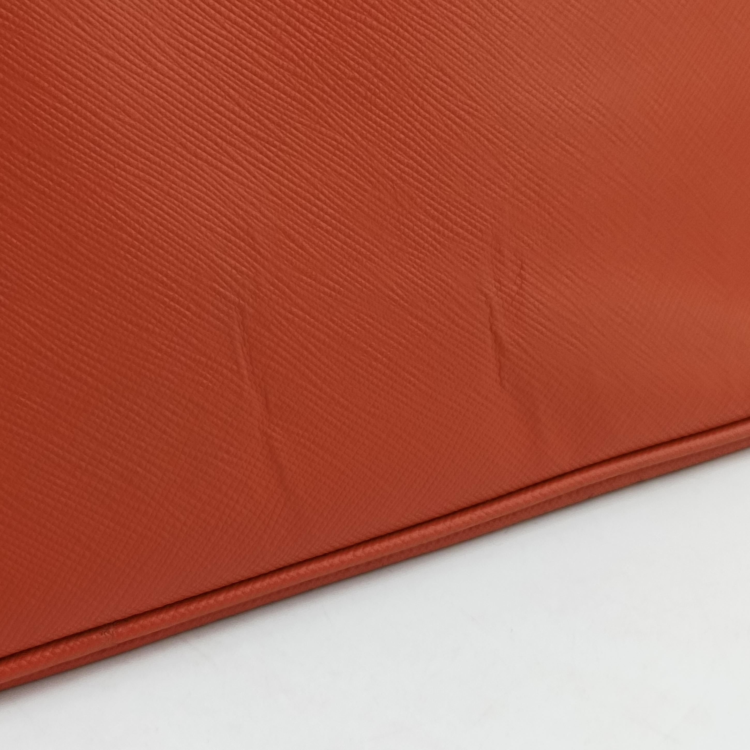 Pre-owned Prada Galleria Orange SAFFIANO Leather BN1844 handbag | stylenewstar