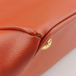 Pre-owned Prada Galleria Orange SAFFIANO Leather BN1844 handbag | stylenewstar
