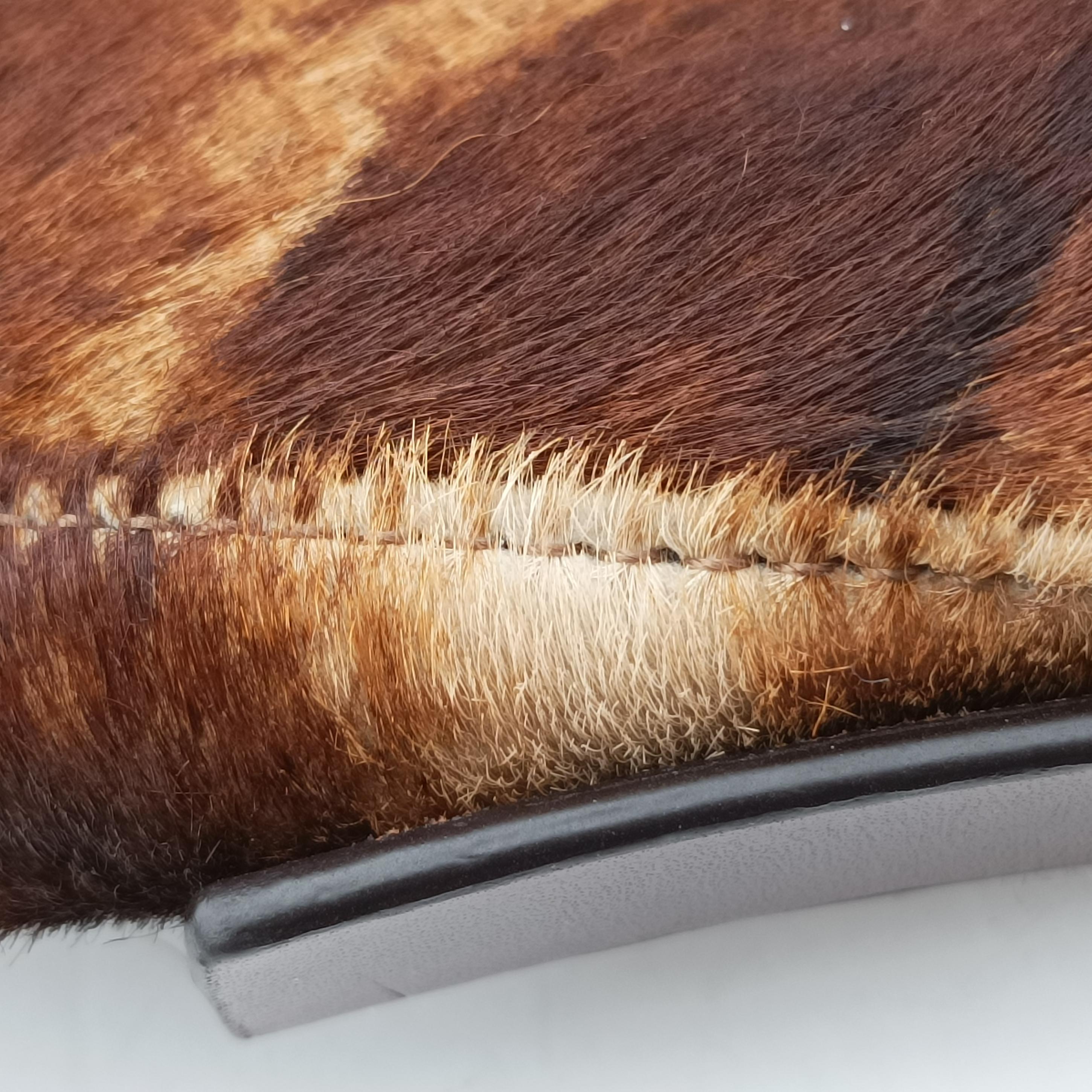 Pre-owned Fendi Mamma Baguette Brown pony hair 26325 shoulderbag | stylenewstar