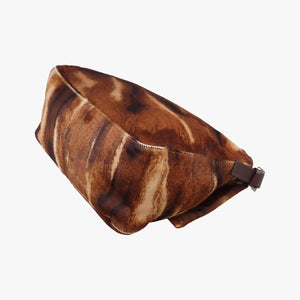 Pre-owned Fendi Mamma Baguette Brown pony hair 26325 shoulderbag | stylenewstar