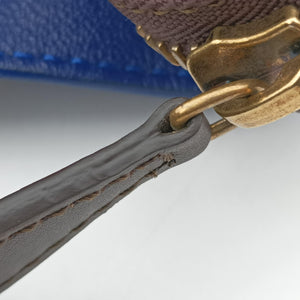 Vintage Celine Luggage Mini Shopper Brown×blue×red Leather  handbag | stylenewstar