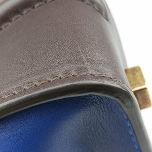 Vintage Celine Luggage Mini Shopper Brown×blue×red Leather  handbag | stylenewstar