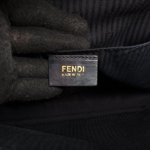 Pre-owned Fendi 2 JOURS Black Leather 8BH250 shoulderbag | stylenewstar