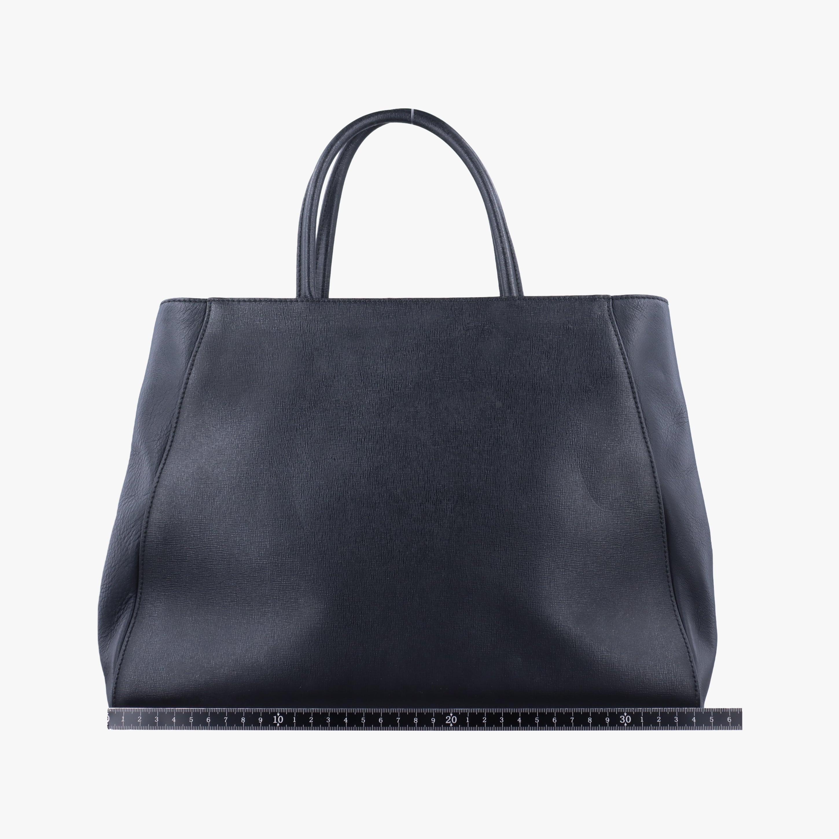 Pre-owned Fendi 2 JOURS Black Leather 8BH250 shoulderbag | stylenewstar