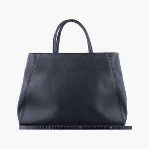 Pre-owned Fendi 2 JOURS Black Leather 8BH250 shoulderbag | stylenewstar