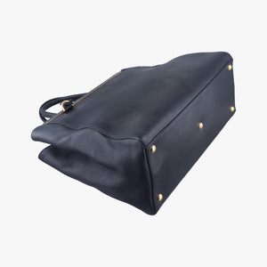 Pre-owned Fendi 2 JOURS Black Leather 8BH250 shoulderbag | stylenewstar