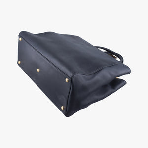 Pre-owned Fendi 2 JOURS Black Leather 8BH250 shoulderbag | stylenewstar