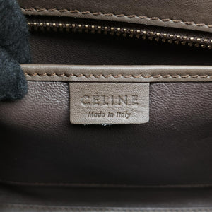 Pre-owned Celine luggage nano shopper Blue×white×Brown snakeskin  shoulderbag | stylenewstar