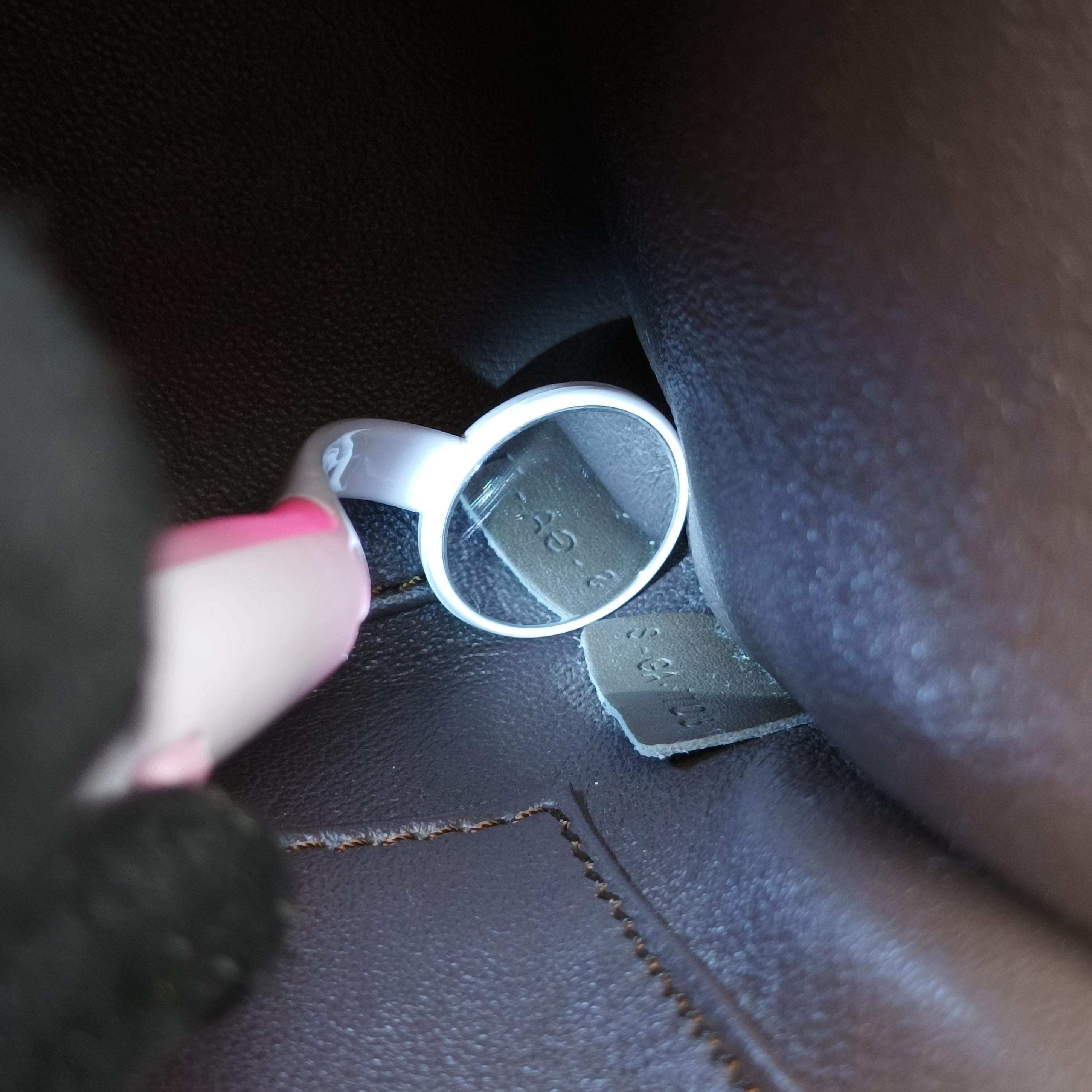 Pre-owned Celine luggage nano shopper Blue×white×Brown snakeskin  shoulderbag | stylenewstar