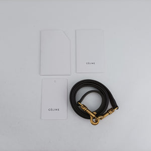 Pre-owned Celine luggage nano shopper Blue×white×Brown snakeskin  shoulderbag | stylenewstar