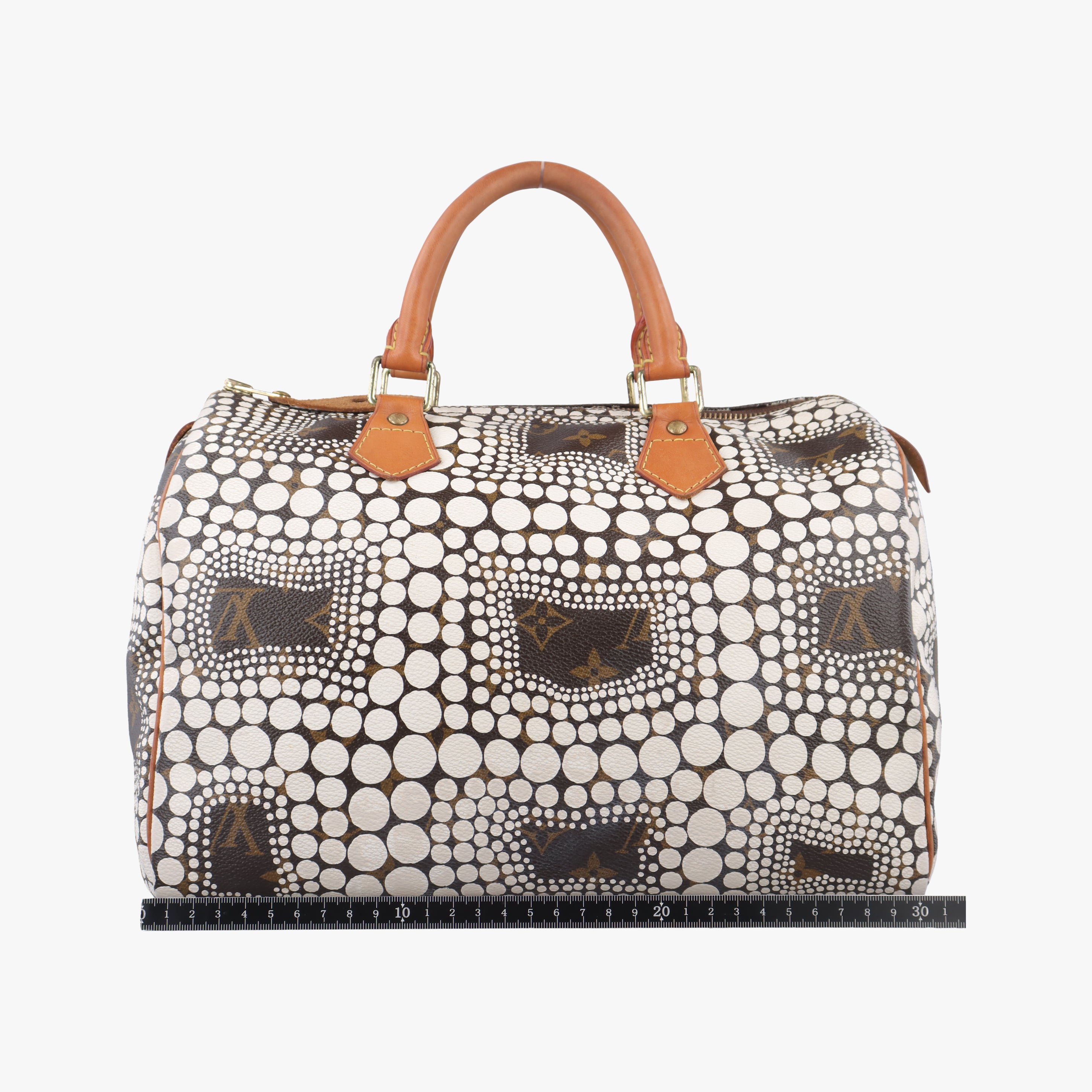 Secondhand Louis Vuitton Monogram Town Speedy 30 Brown x White Monogram canvas　　　　　　　　　 M40690 handbag | stylenewstar