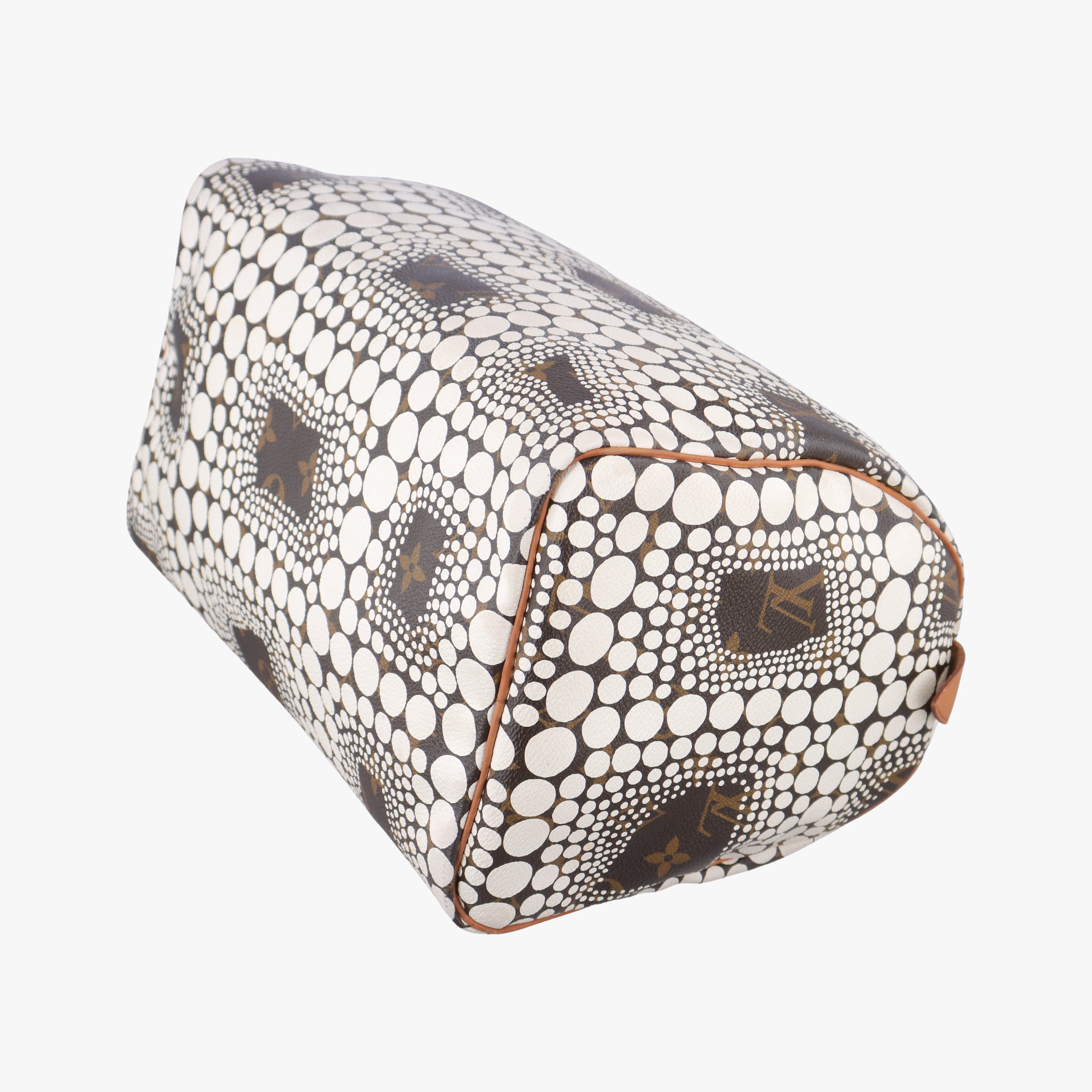 Secondhand Louis Vuitton Monogram Town Speedy 30 Brown x White Monogram canvas　　　　　　　　　 M40690 handbag | stylenewstar