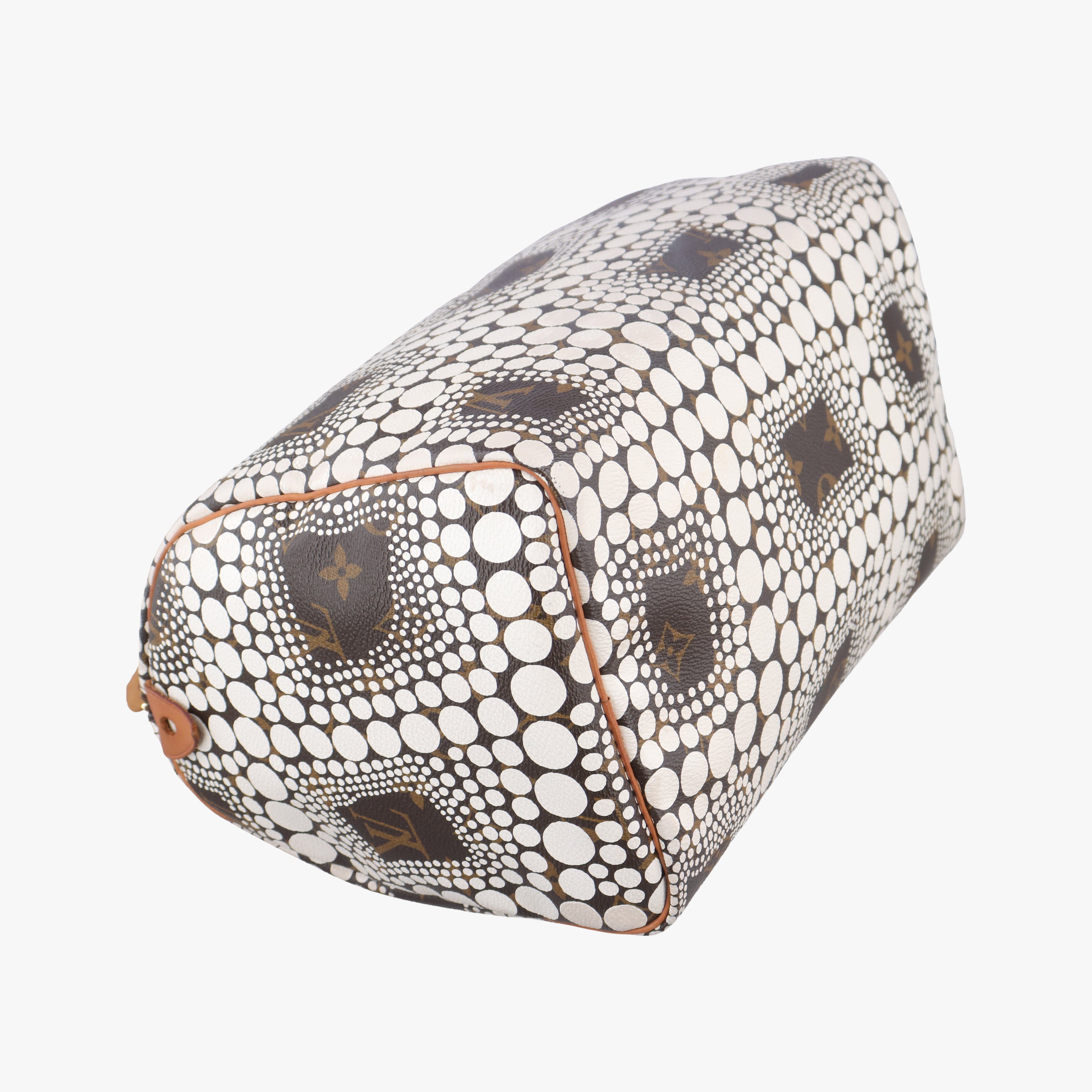 Secondhand Louis Vuitton Monogram Town Speedy 30 Brown x White Monogram canvas　　　　　　　　　 M40690 handbag | stylenewstar