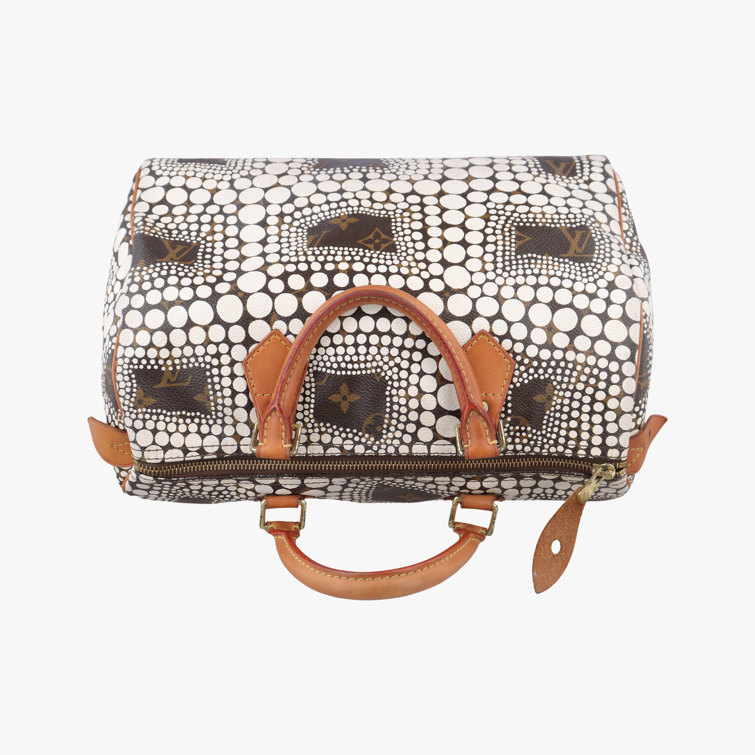 Secondhand Louis Vuitton Monogram Town Speedy 30 Brown x White Monogram canvas　　　　　　　　　 M40690 handbag | stylenewstar