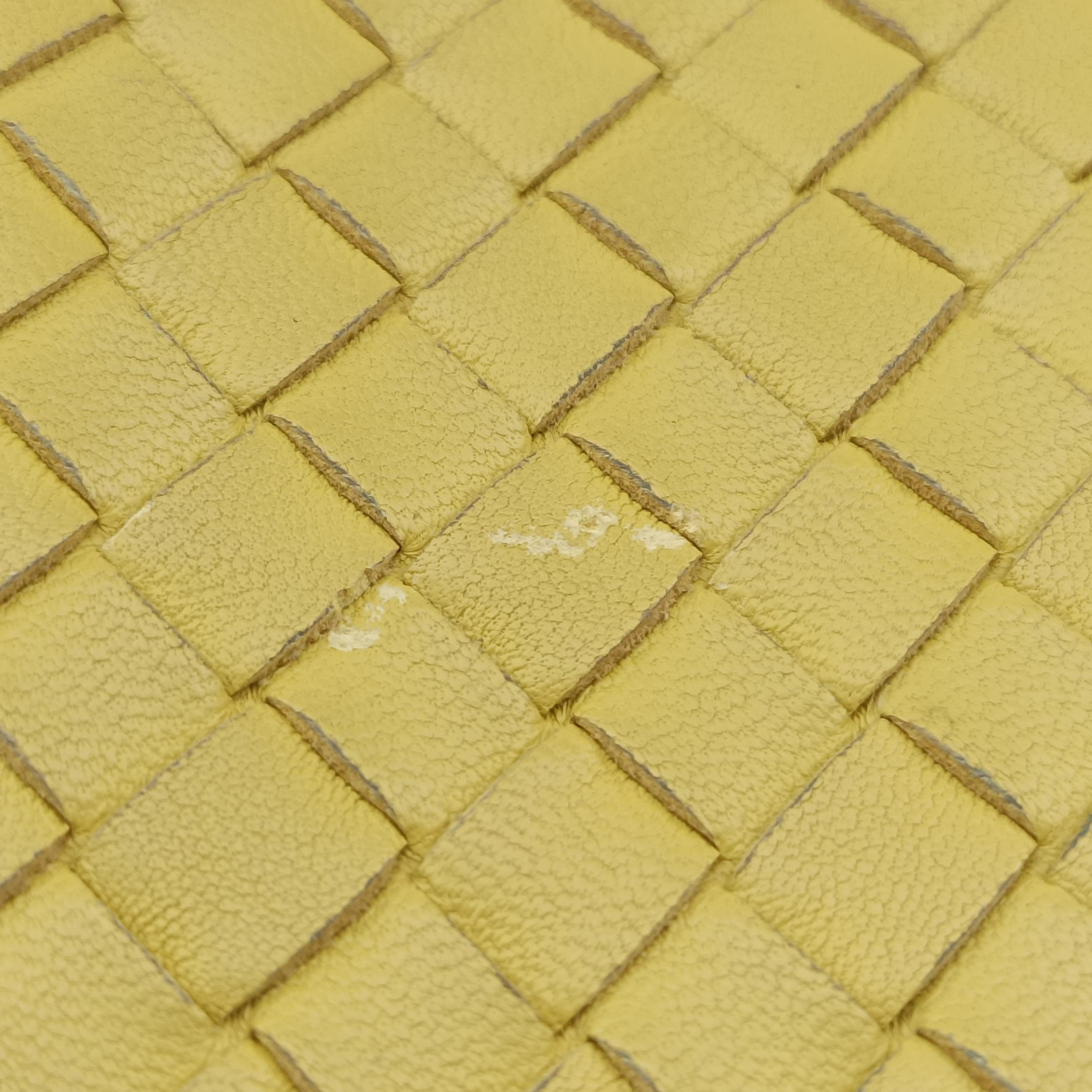 Pre-owned Bottega Veneta NODINI Intrecciato Yellow lambskin  shoulderbag | stylenewstar