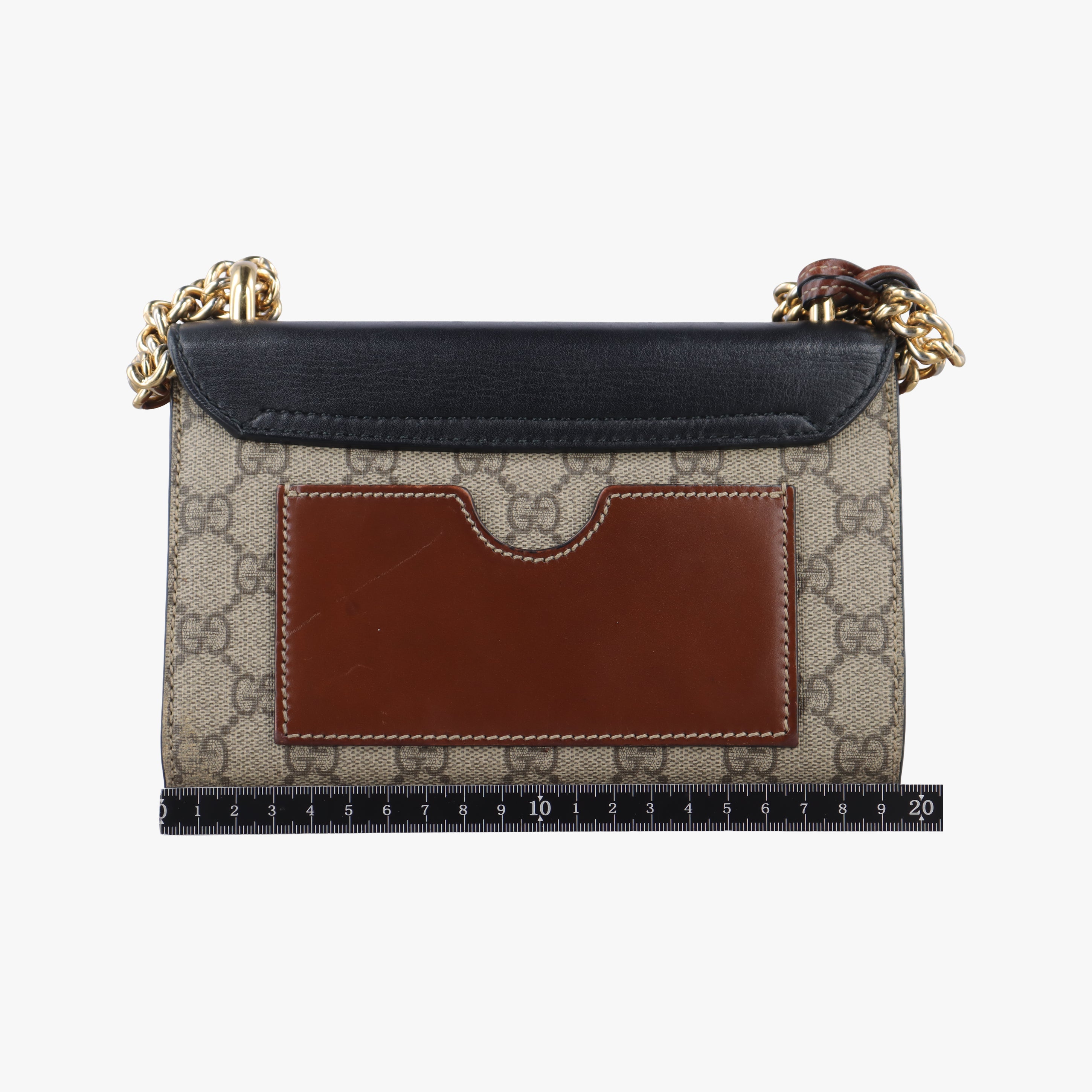Secondhand Gucci Padlock beige×black PVC coated canvas×Leather 409487 shoulderbag | stylenewstar