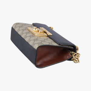 Secondhand Gucci Padlock beige×black PVC coated canvas×Leather 409487 shoulderbag | stylenewstar