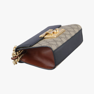 Secondhand Gucci Padlock beige×black PVC coated canvas×Leather 409487 shoulderbag | stylenewstar