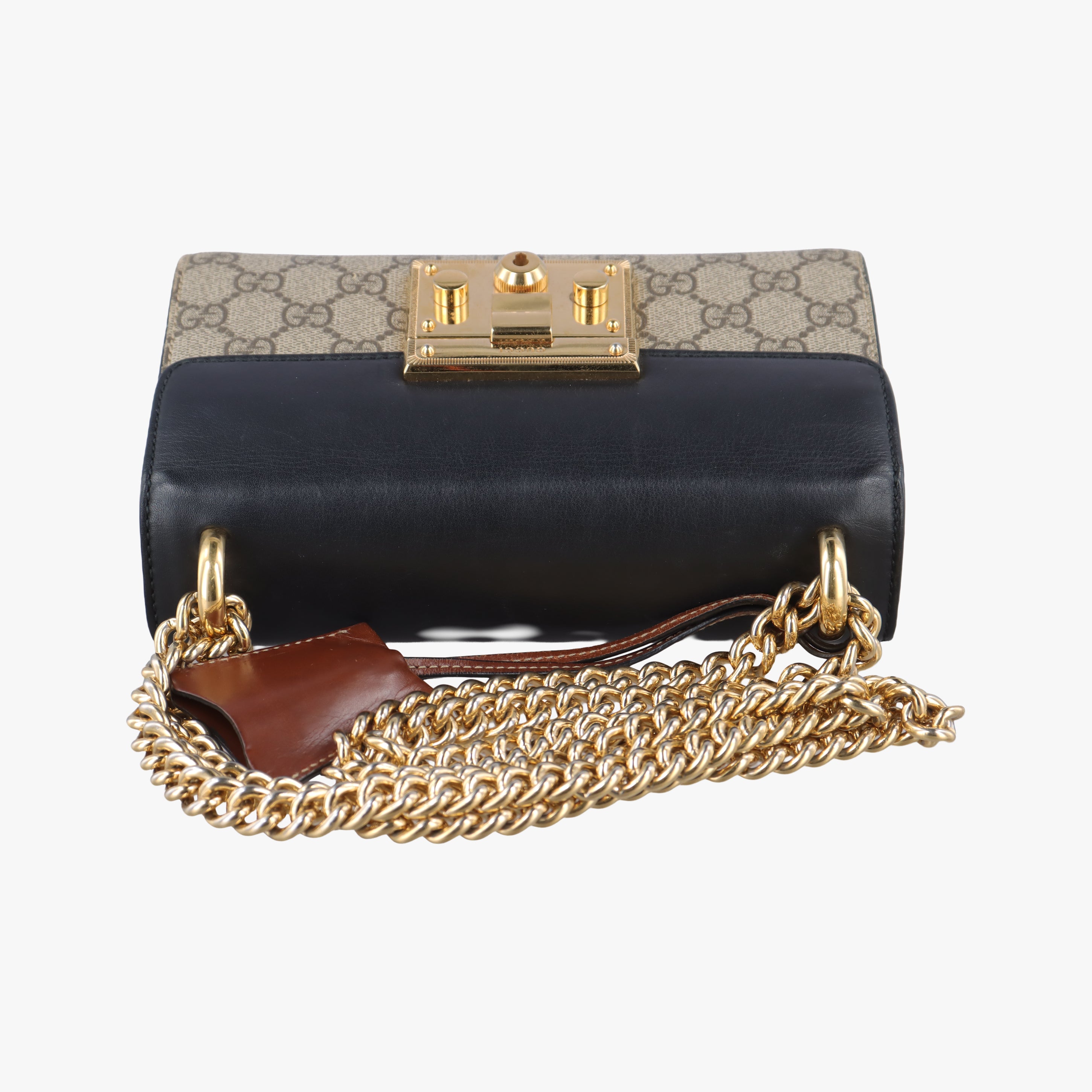Secondhand Gucci Padlock beige×black PVC coated canvas×Leather 409487 shoulderbag | stylenewstar