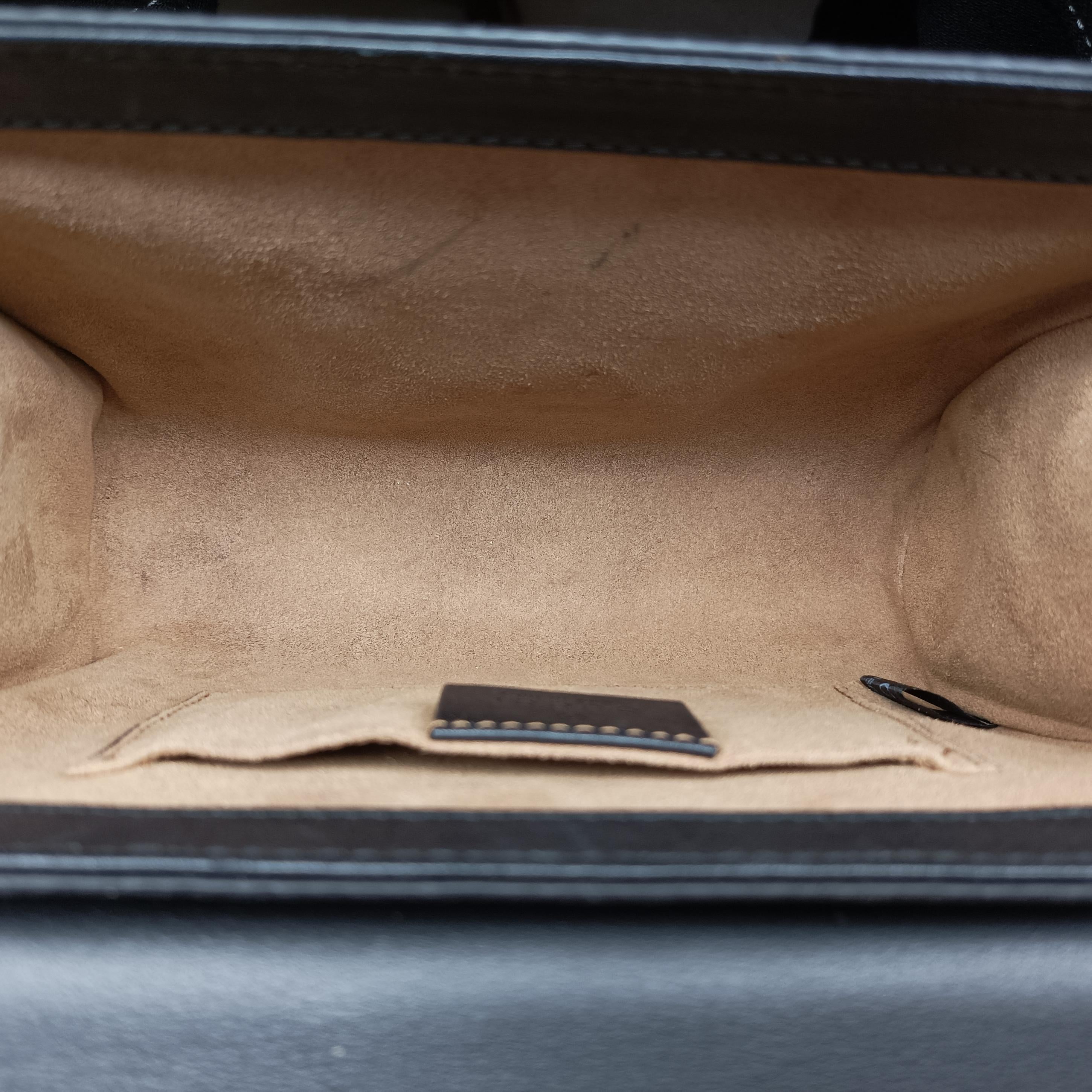 Secondhand Gucci Padlock beige×black PVC coated canvas×Leather 409487 shoulderbag | stylenewstar