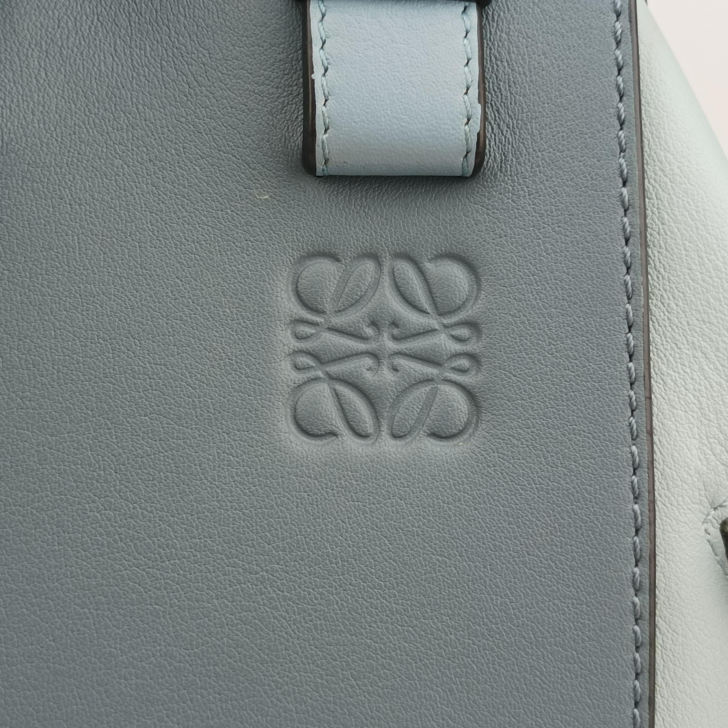 Pre-owned Loewe hammock Blue x Light Blue leather  shoulderbag | stylenewstar