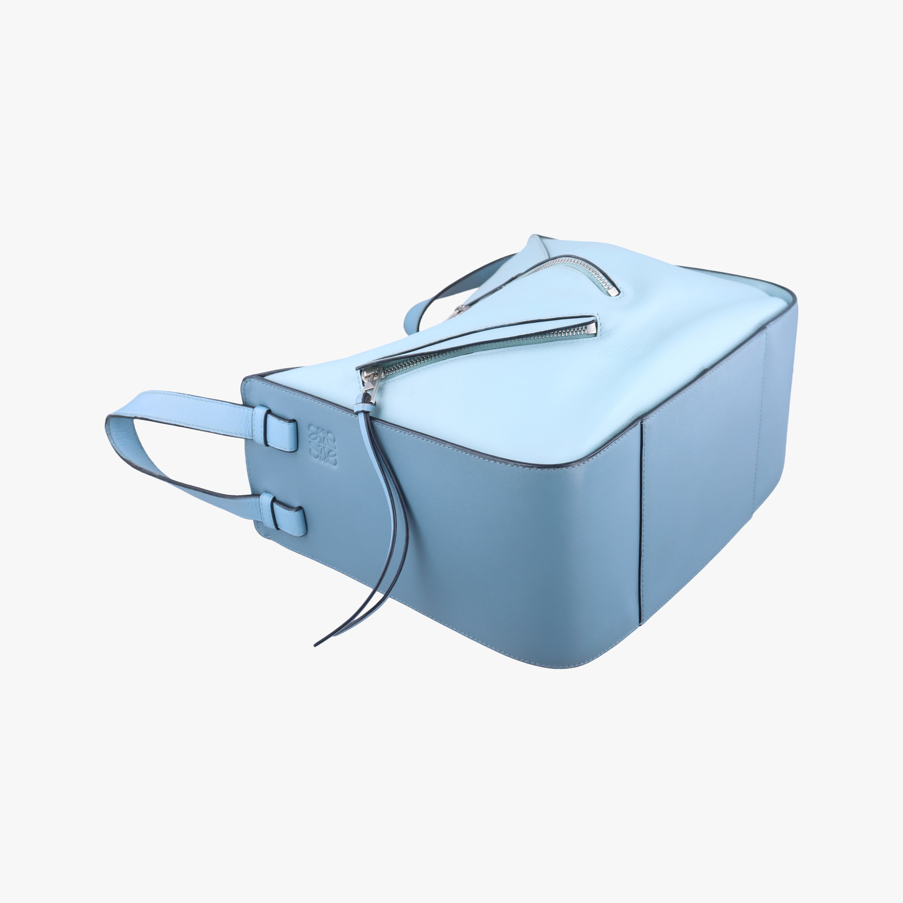 Pre-owned Loewe hammock Blue x Light Blue leather  shoulderbag | stylenewstar