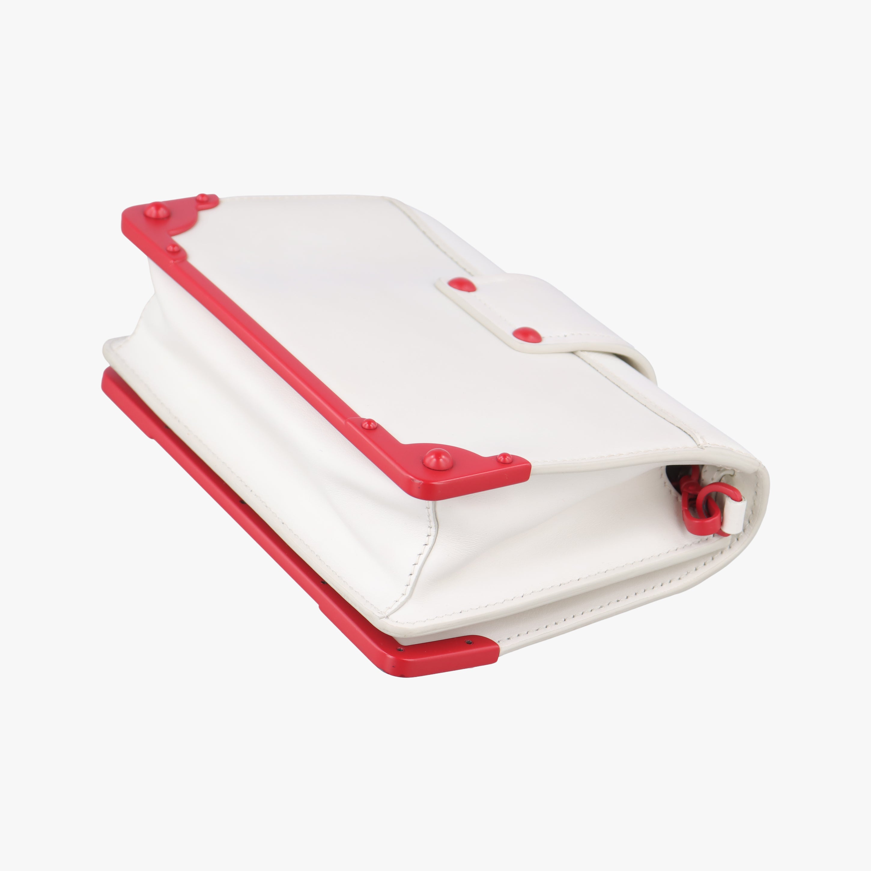 Secondhand Prada Cahier Heart and Flower White×red leather  shoulderbag | stylenewstar