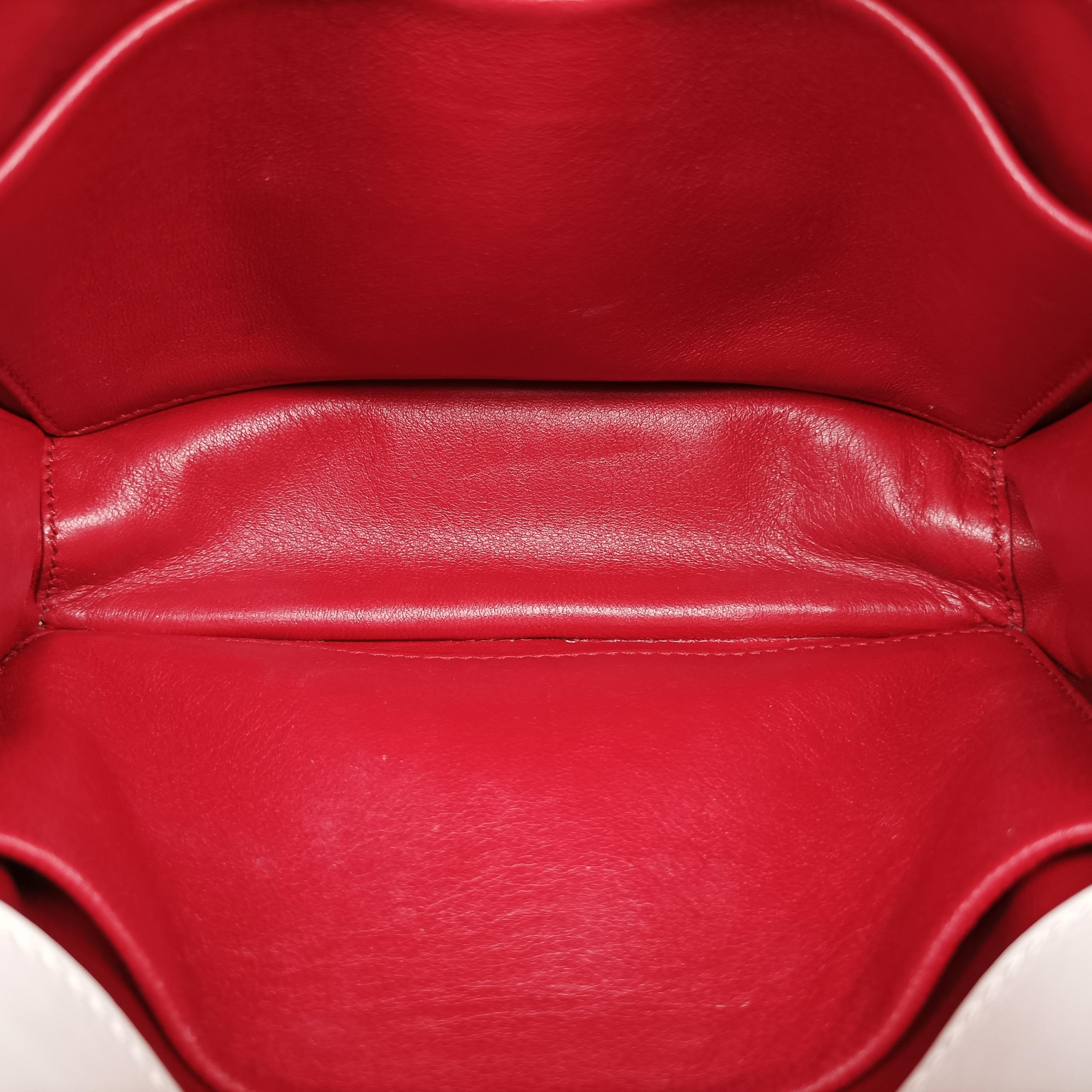 Secondhand Prada Cahier Heart and Flower White×red leather  shoulderbag | stylenewstar