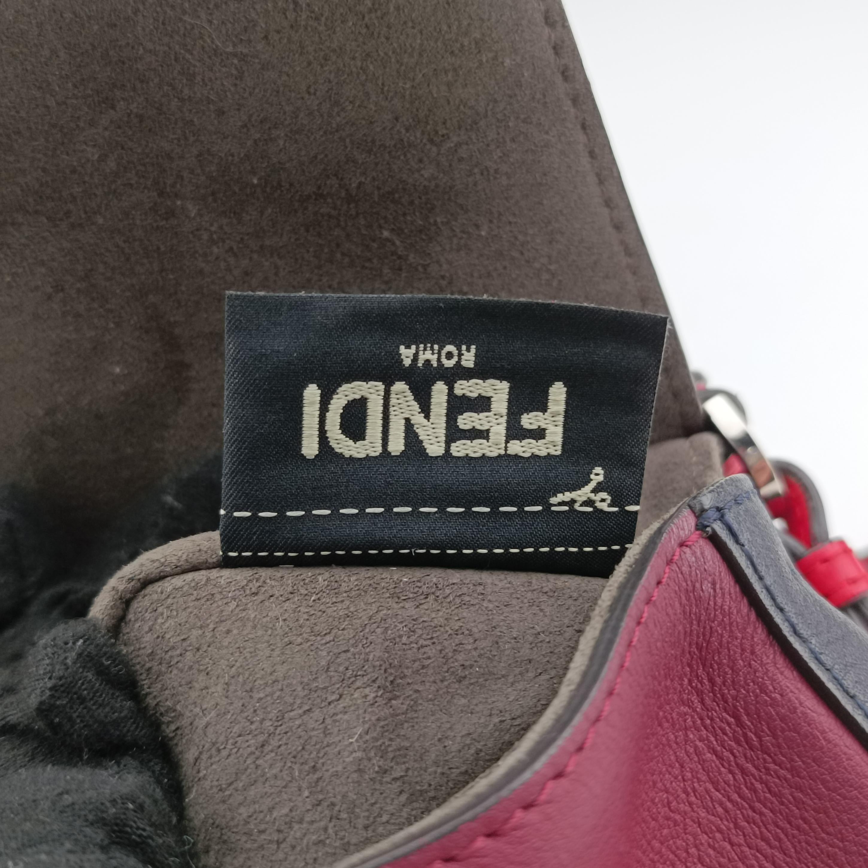 Pre-owned Fendi Micro Monster Double Baguette Multicolour Leather 8M0371 shoulderbag | stylenewstar