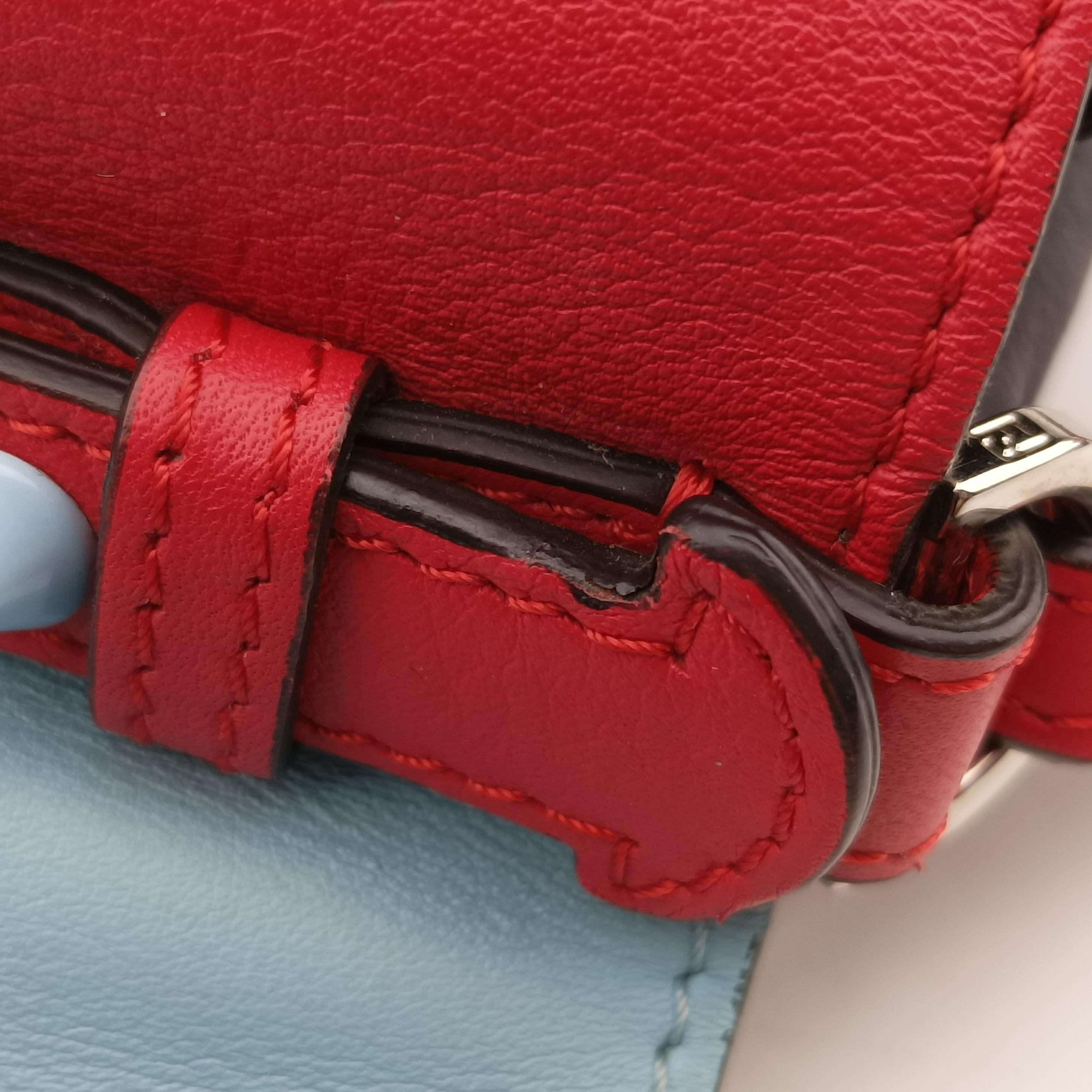 Pre-owned Fendi Micro Monster Double Baguette Multicolour Leather 8M0371 shoulderbag | stylenewstar