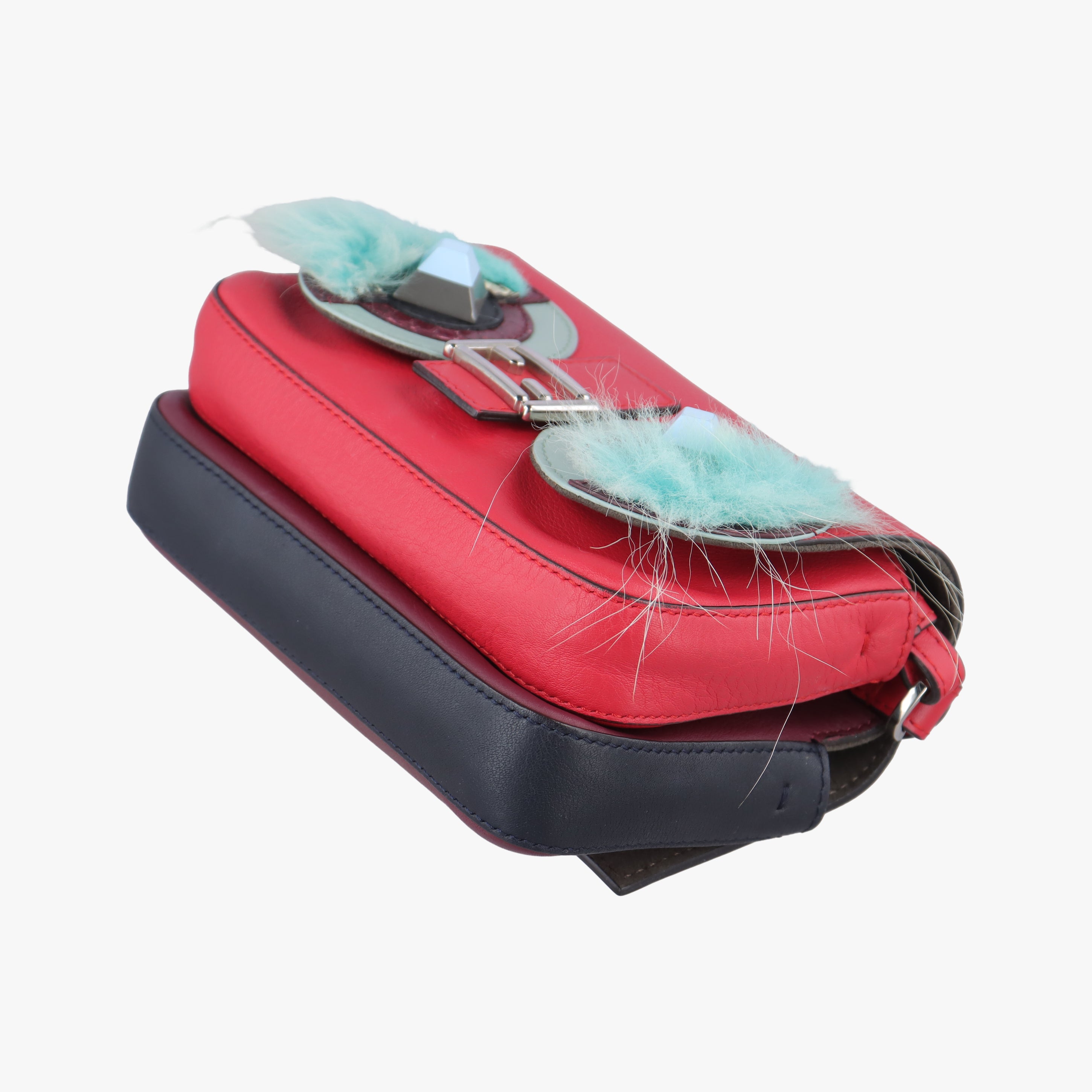 Pre-owned Fendi Micro Monster Double Baguette Multicolour Leather 8M0371 shoulderbag | stylenewstar