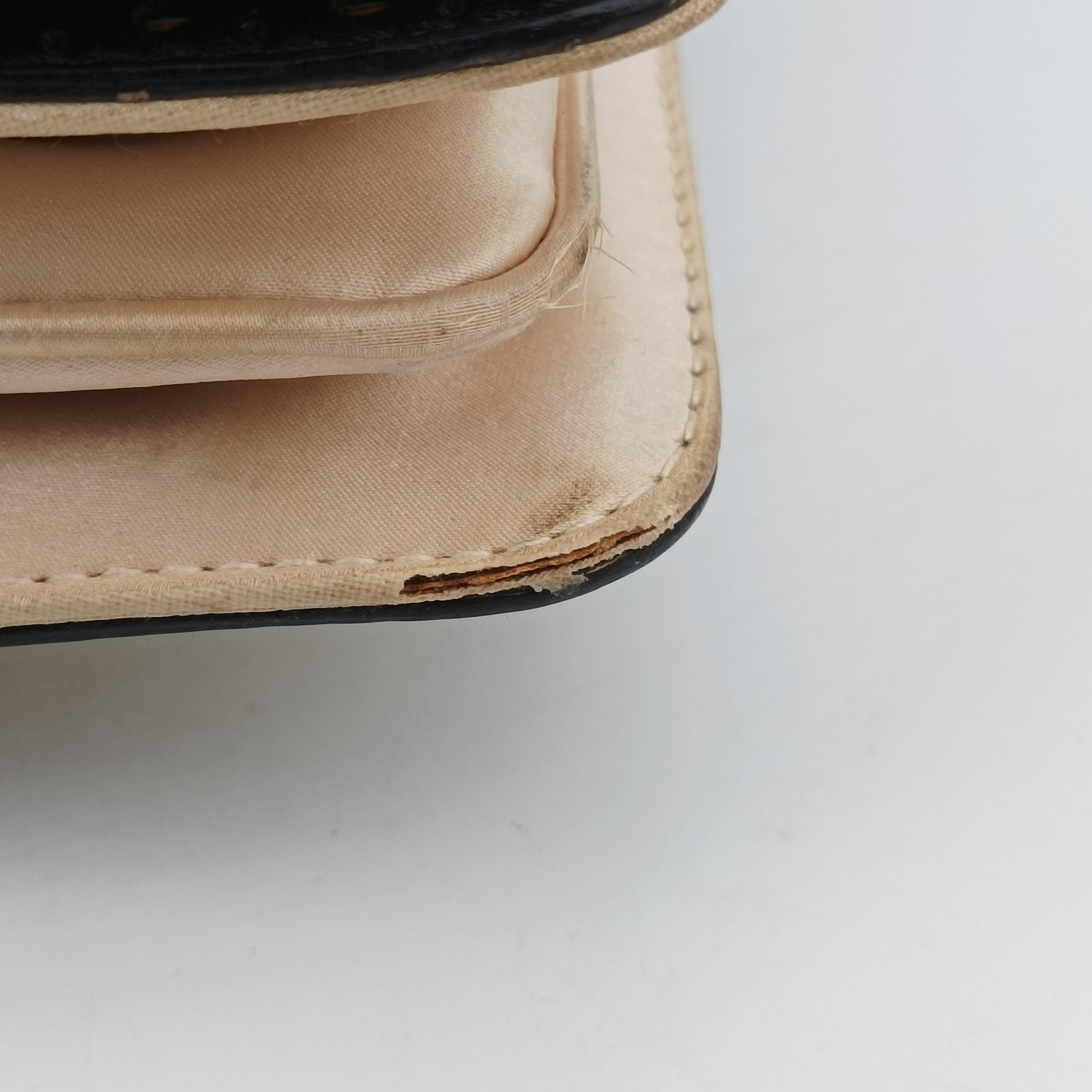 Pre-owned Christian Dior D'Trick Black×White leather  shoulderbag | stylenewstar