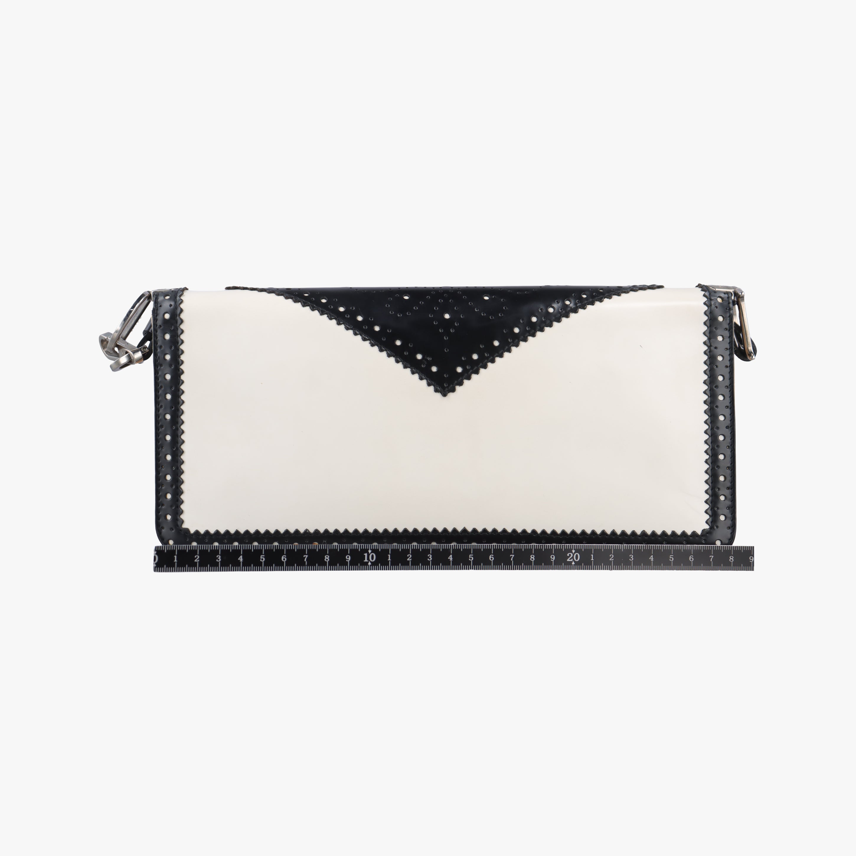 Pre-owned Christian Dior D'Trick Black×White leather  shoulderbag | stylenewstar