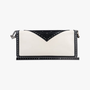 Pre-owned Christian Dior D'Trick Black×White leather  shoulderbag | stylenewstar