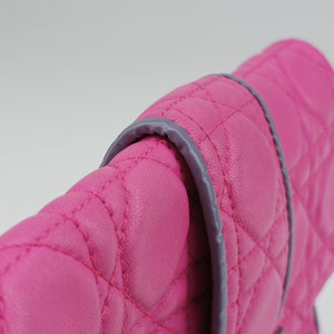 Secondhand Christian Dior Miss Dior Cannage New Lock Pink lambskin  shoulderbag | stylenewstar