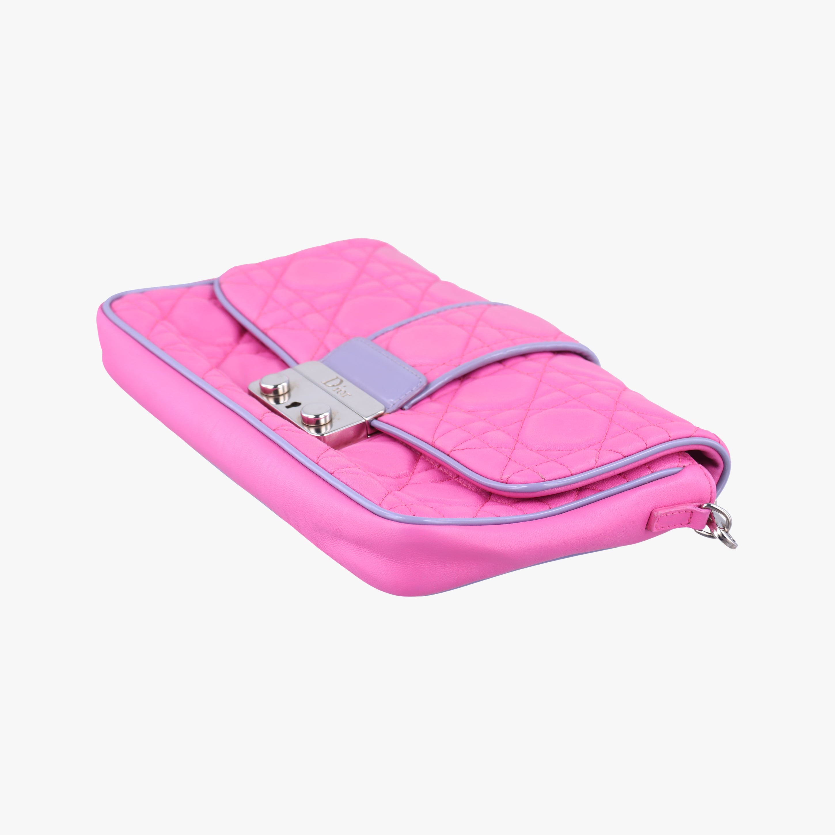 Secondhand Christian Dior Miss Dior Cannage New Lock Pink lambskin  shoulderbag | stylenewstar