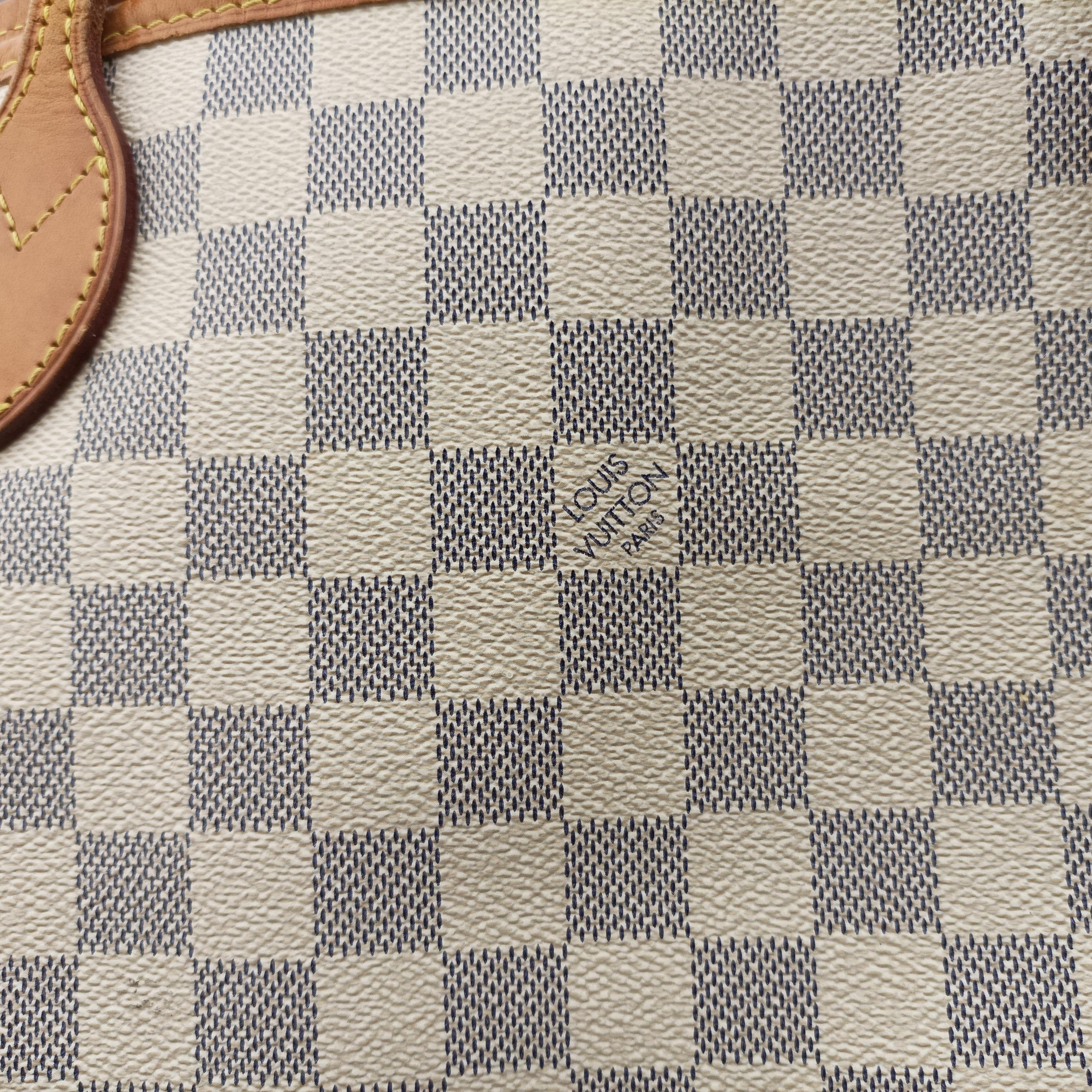 Vintage Louis Vuitton Neverfull MM Azur Damier Canvas N51107 handbag | stylenewstar