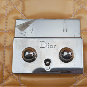 Pre-owned Christian Dior Cannage New Lock Yellow Patent  shoulderbag | stylenewstar