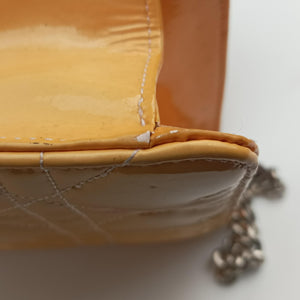 Pre-owned Christian Dior Cannage New Lock Yellow Patent  shoulderbag | stylenewstar