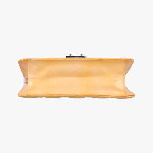 Pre-owned Christian Dior Cannage New Lock Yellow Patent  shoulderbag | stylenewstar