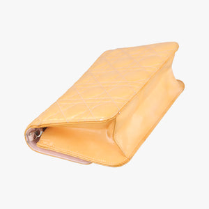 Pre-owned Christian Dior Cannage New Lock Yellow Patent  shoulderbag | stylenewstar