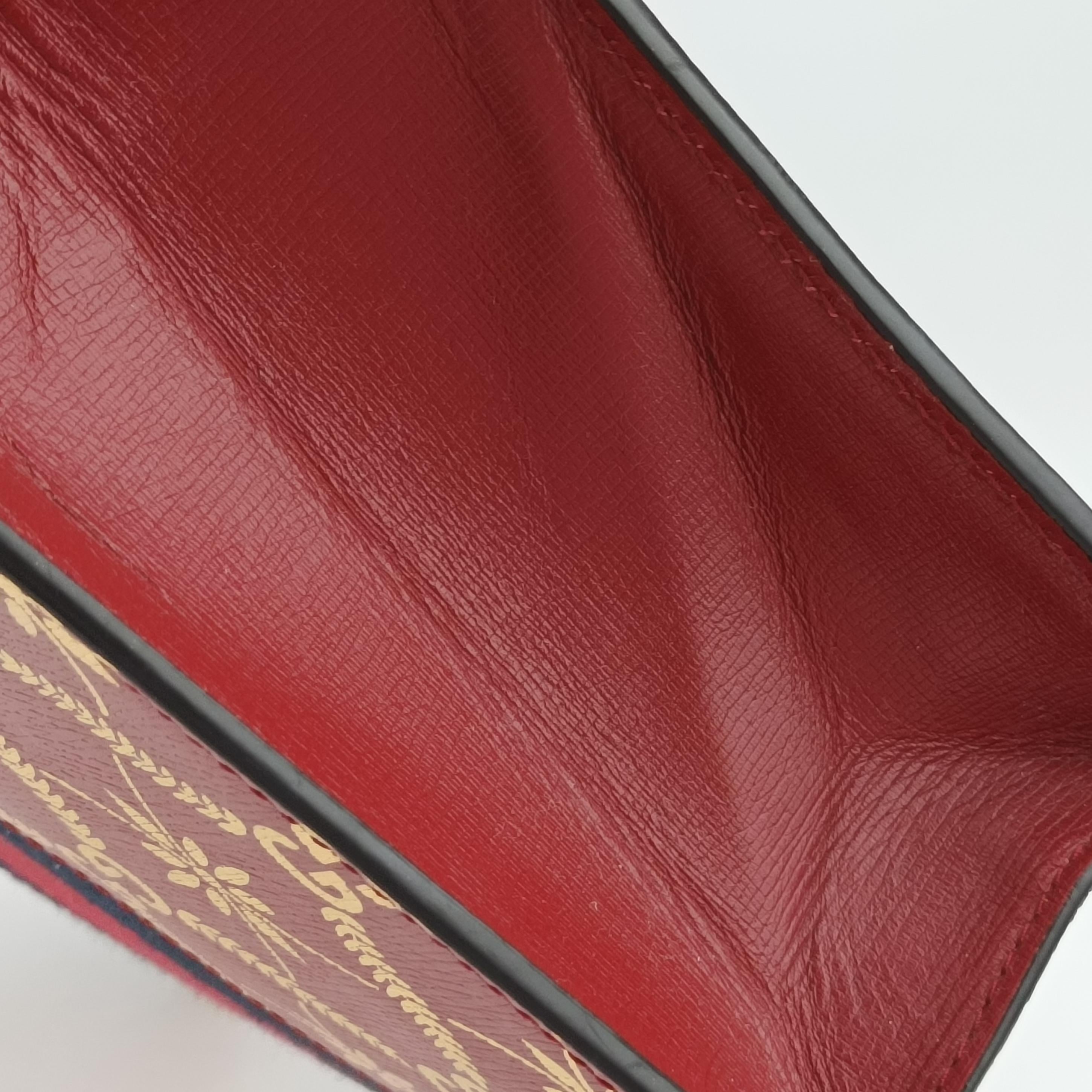 Pre-owned Gucci Sylvie red×Multicolour Leather 524405 shoulderbag | stylenewstar