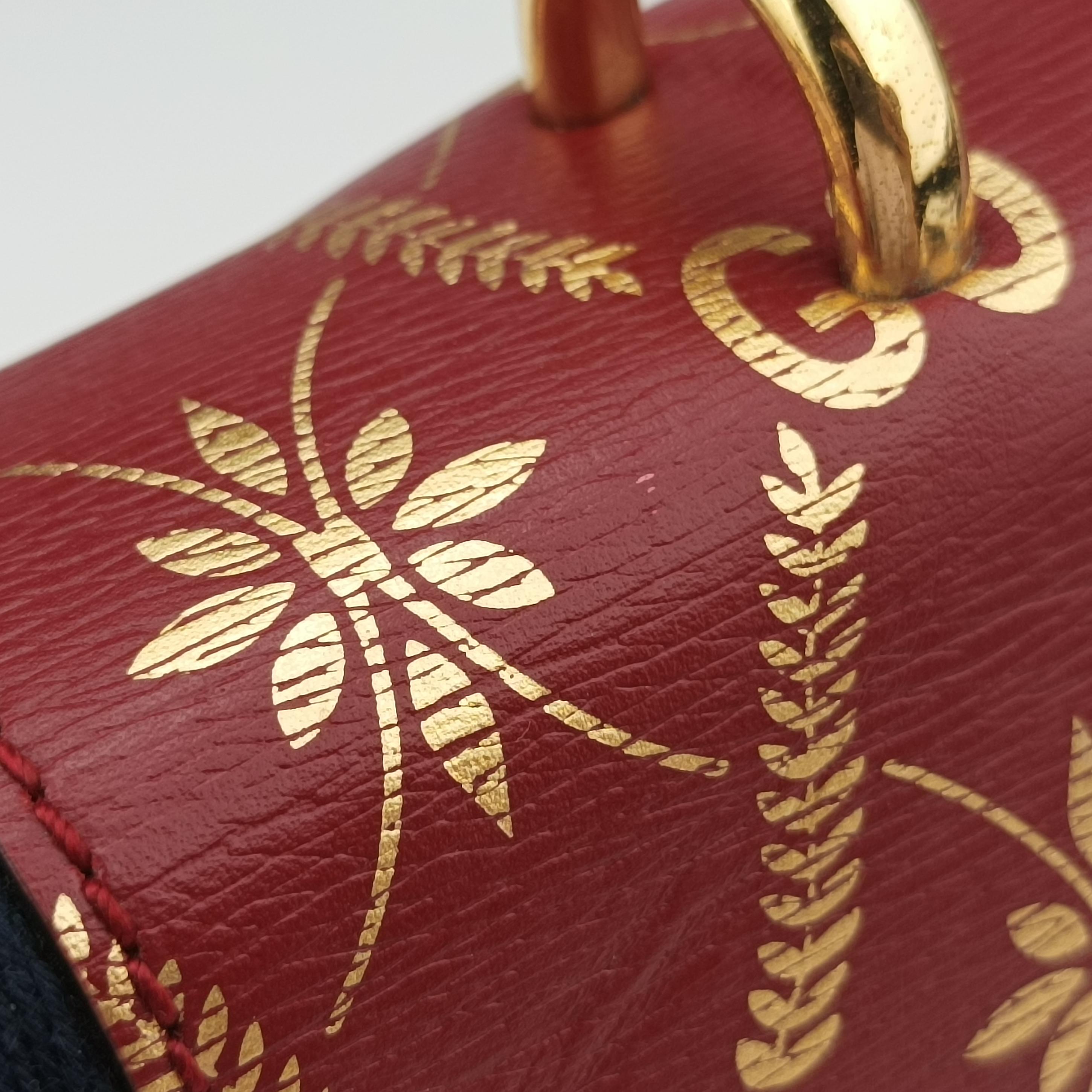 Pre-owned Gucci Sylvie red×Multicolour Leather 524405 shoulderbag | stylenewstar