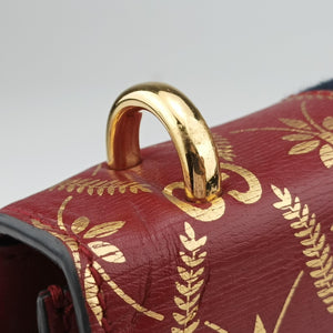 Pre-owned Gucci Sylvie red×Multicolour Leather 524405 shoulderbag | stylenewstar