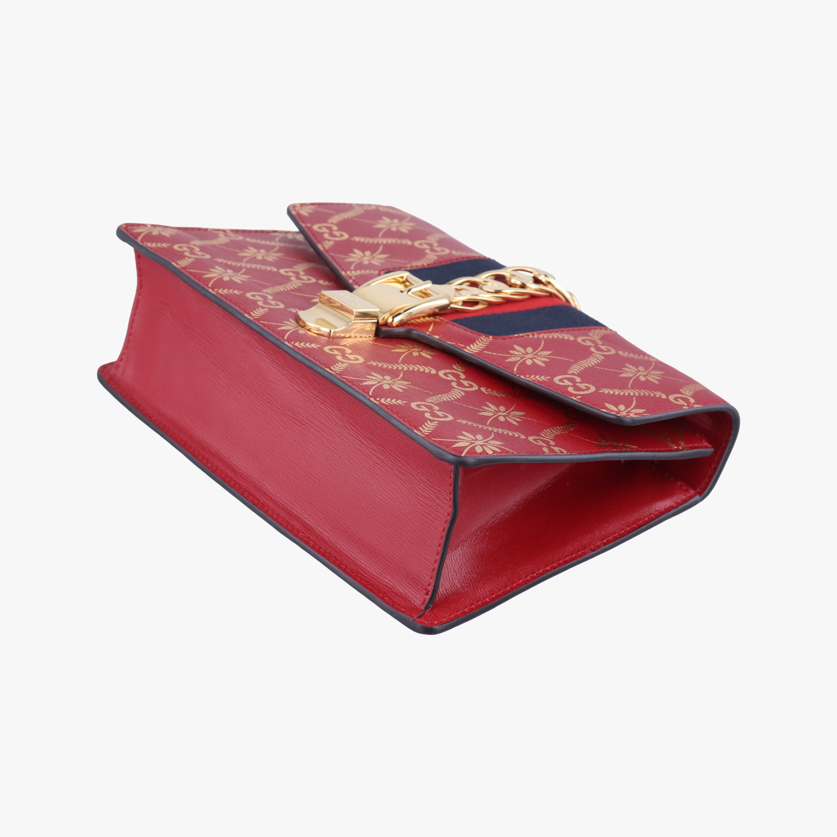 Pre-owned Gucci Sylvie red×Multicolour Leather 524405 shoulderbag | stylenewstar