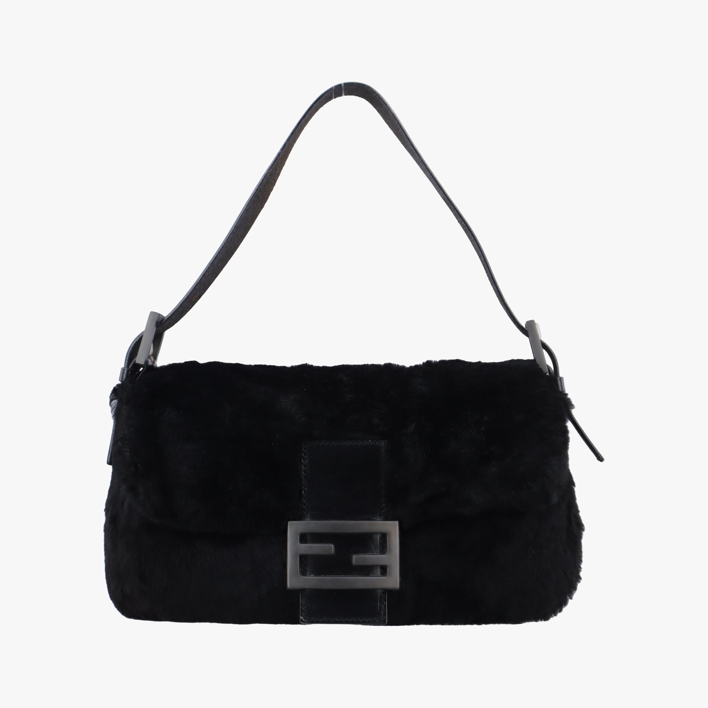 Vintage Fendi Baguette Black Fur×Leather  shoulderbag | stylenewstar