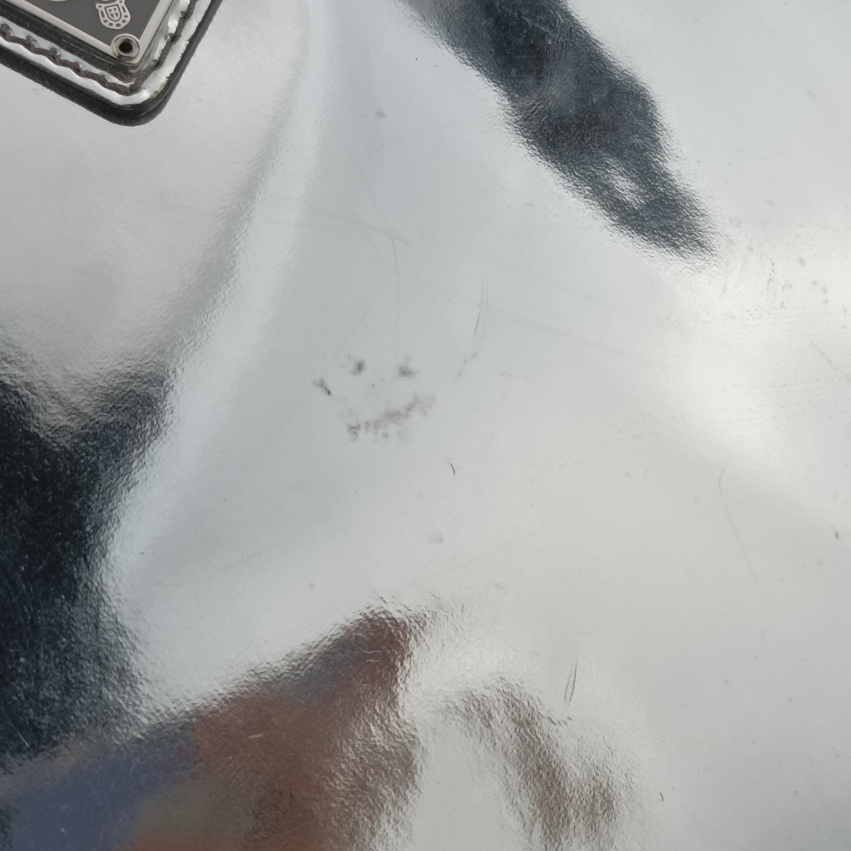 Pre-owned Prada Cleo Silver Enamel 1BC499 shoulderbag | stylenewstar